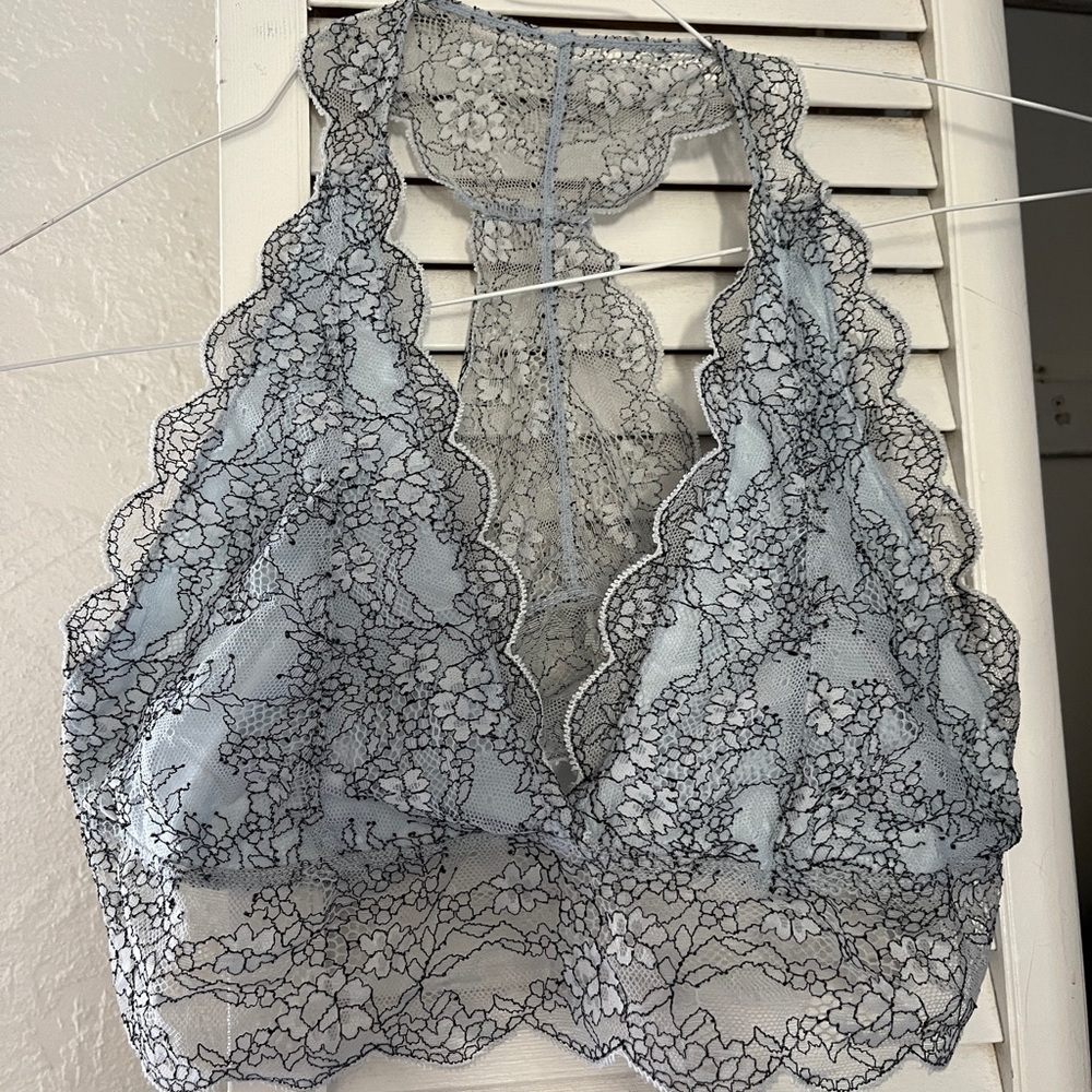 Me to We Blue and Black Bralette